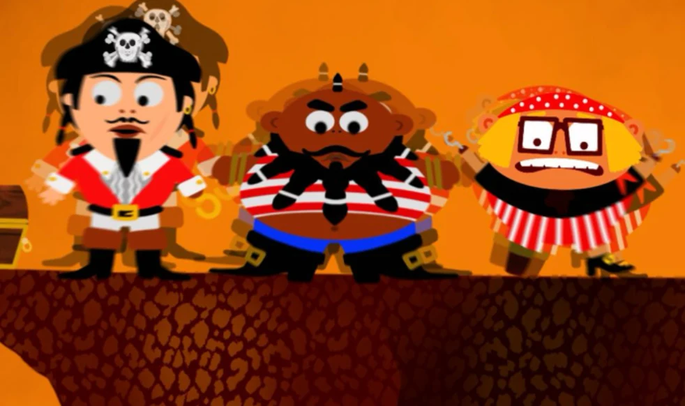 The three members of the Barry Gang together on a rocky ledge