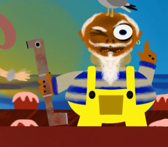 The bearded retired sea captain from Nellie's story